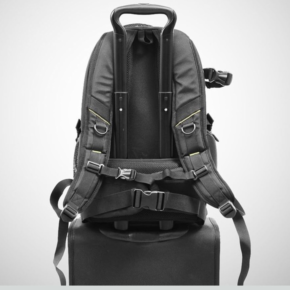 Evecase Large Professional DSLR Camera Travel Backpack with Rain Cover - Picture 8 of 10